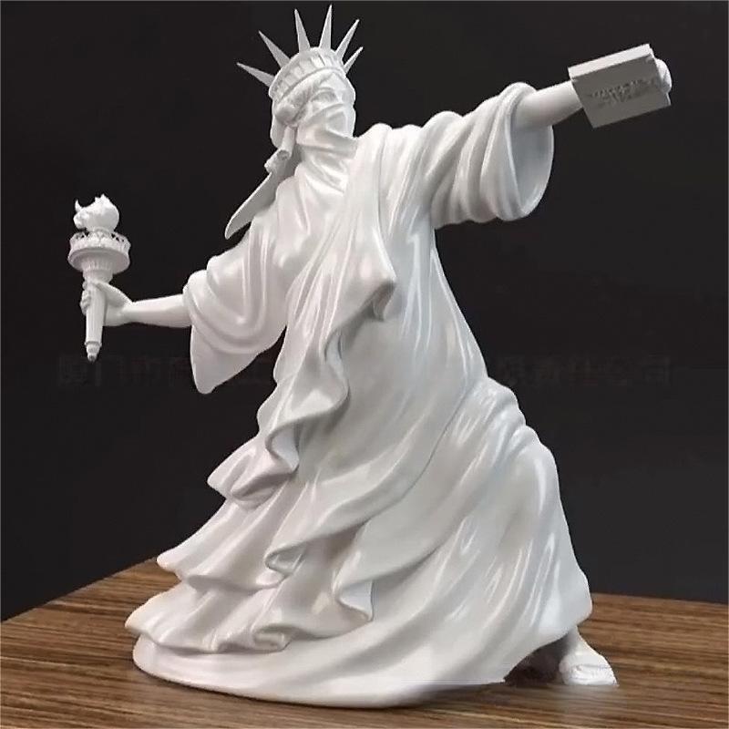"Statue of Liberty Torch Sculpture Home Decor Piece"