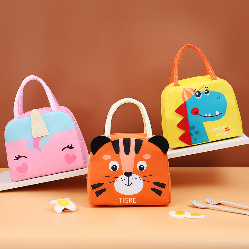 3D Cartoon Lunch Box with Insulated Tote Bag